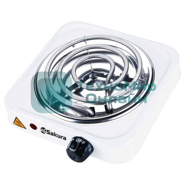 Плита настольная электрическая Sakura ПЭ-02 1000Вт 145мм 1конф/спир