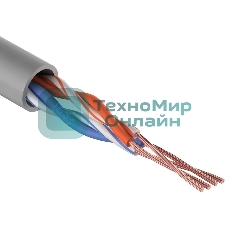 Кабель витая пара Rexant UTP 2PR 24AWG, cat.5e, STRANDED (бухта 305 м)