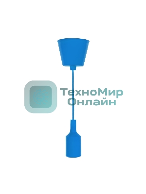 Патрон E27 Rexant силиконовый со шнуром 1 м синий