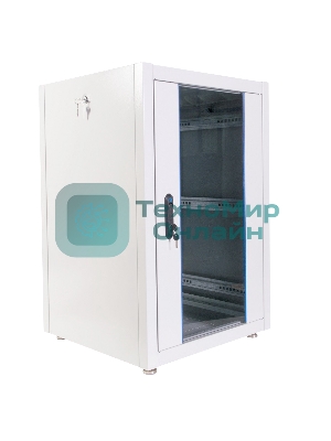 Шкаф телекоммуникационный напольный ЭКОНОМ 18U (600 × 800) дверь стекло, дверь металл
