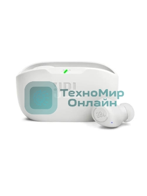 Наушники TWS JBL Wave Buds белый, внутриканальные, Bluetooth, быстрая зарядка, до 8 ч
