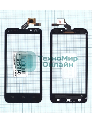 Сенсорное стекло (тачскрин) для ZTE Majesty Z796C, черное