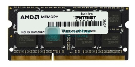 Оперативная память AMD Radeon R5, DDR3, 8GB, (1x8GB,), 1600MHz, CL11, SO-DIMM, OEM