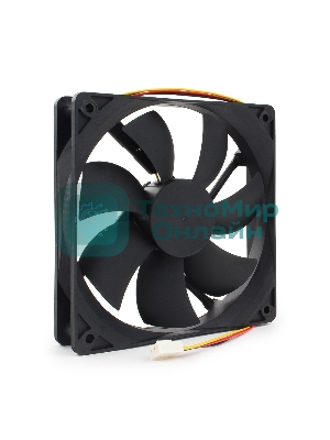 Вентилятор для корпуса Gembird черный, 120 мм, 2000 об/мин, 38 дБ, 3 pin