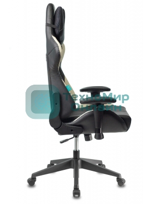 Кресло Бюрократ VIKING 5 AERO WHITE черный/белый, экокожа, 120 кг, механизм качания