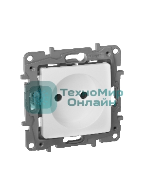 Розетка 2К винты, белый ETIKA