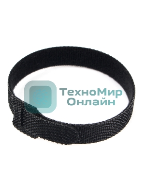 Хомуты-липучки на основе ленты Velcro VT-200x11BK 200 x 11 мм, черные (12 шт.)