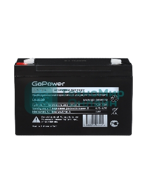 Аккумулятор свинцово-кислотный GoPower LA-6120 6V 12Ah (1/10)