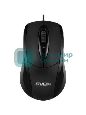 Мышь проводная SVEN RX-110 черный, 1000 dpi, USB, кнопки - 3