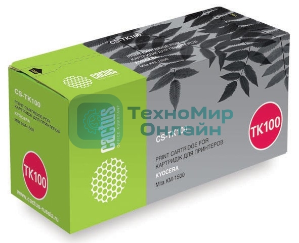 Картридж лазерный Cactus CS-TK100 черный (6000 стр.) для Kyocera Mita KM-1500/1815/1820