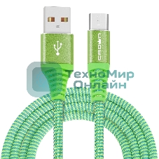 Кабель Crown USB - microUSB CMCU-3102M green