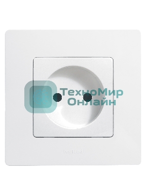 Розетка 2К винты, белый ETIKA