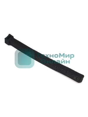 Хомуты-липучки на основе ленты Velcro VT-200x11BK 200 x 11 мм, черные (12 шт.)