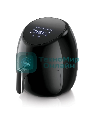 Аэрогриль BBK AF505D черный, 2000 Вт, 5 л, сенсор, 8 программ