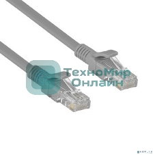 Патч-корд ExeGate UTP-RJ45-RJ45-5e-CU-5M-GY, UTP, cat.5e, 5м, медь, серый