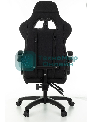 Кресло Zombie Rudger черный/серый, экокожа, 120 кг, механизм качания