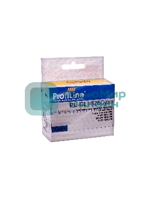 Картридж струйный ProfiLine PL-CLI-526C с чипом для принтеров Canon Pixma IP4850/MG5150/MG5250/MG6150/MG8150 Cyan водн
