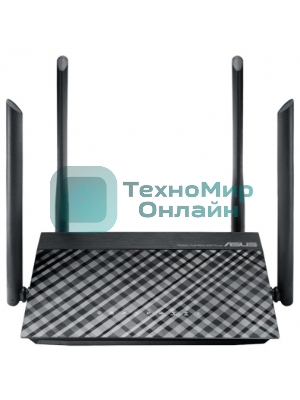 Маршрутизатор беспроводной Asus RT-AC1200 10/100BASE-TX черный (Dual Band)