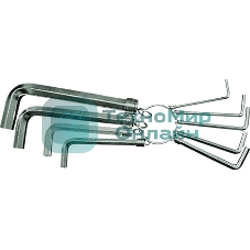 Набор ключей Sparta HEX 15х10х10шт. никелированный на кольце