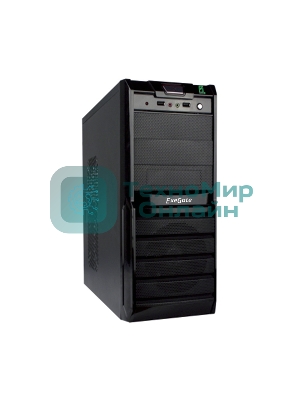 Компьютерный корпус ExeGate EX278400RUS Miditower ExeGate XP-329S Black, ATX, (XP600, Black,120мм), 2хUSB, Audio