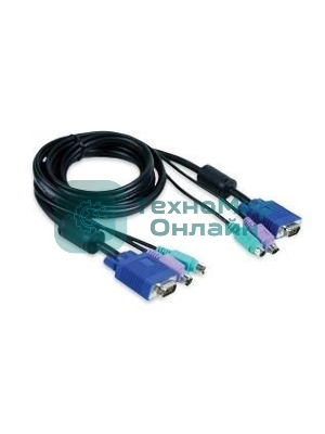 Набор кабелей D-LINK DKVM-CB3 для DKVM - 2хPS/2,1xVGA, 3м