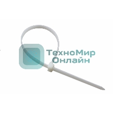 Хомут-стяжка нейлоновая многоразовая Rexant 300x7,5 мм, белая, упаковка 100 шт.