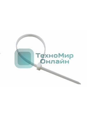 Хомут-стяжка нейлоновая многоразовая Rexant 300x7,5 мм, белая, упаковка 100 шт.