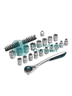 Набор торцевых Gross 14144 головок, трещотка 120 зубьев, 36 предметов