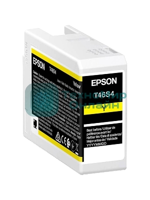 Картридж струйный Epson T46S4 (C13T46S400) желтый (25 мл) для SureColor SC-P700
