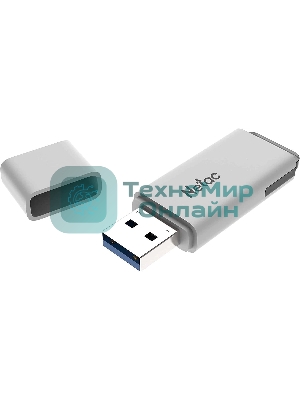 Флешка USB Netac U185 (NT03U185N-004G-20WH), 4Gb, USB 2.0, R/W 25/10, белый/серый