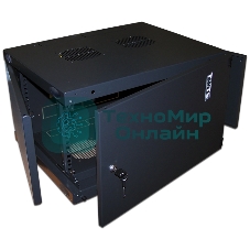 Шкаф настенный Next, 6U 550x450, металлическая дверь, черный