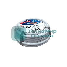 Провод соединительный ПВС Rexant 2x1,5 мм², белый, длина 5 метров, ГОСТ 7399-97