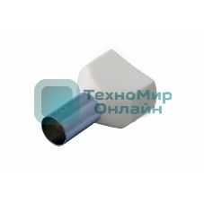 Наконечник штыревой втулочный изолированный Rexant F-14 мм 2х16 мм² (НШВи(2) 16-14/НГи2 16-14) слоновая кость