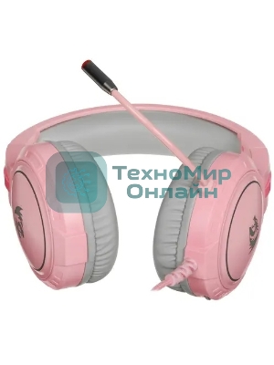 Гарнитура Redragon Mento розовый, проводная, USB / 2 x mini jack 3.5 мм, подсветка