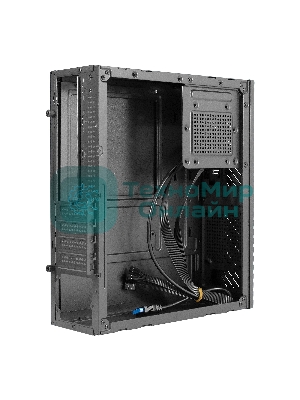 Компьютерный корпус Desktop ExeGate MI-302U (mATX/mini-ITX, без БП, 1хUSB+1хUSB 3.0, HD аудио, черный)