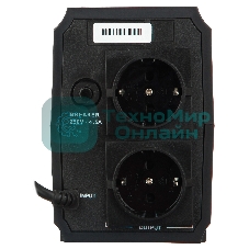 Источник бесперебойного питания ExeGate EP244541RUS Power Back BNB-400 400VA, черный, 2 евророзетки