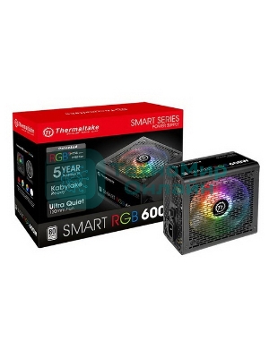 Блок питания Thermaltake Smart RGb (PS-SPR-0600NHSAWE-1), 600Вт, 80 PLUS, 120мм, черный