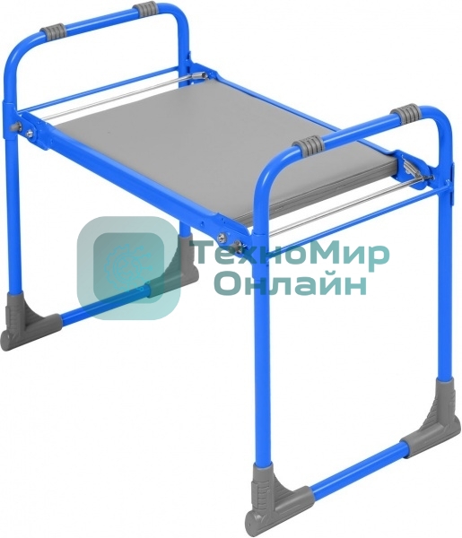 Скамейка садовая с мягким сиденьем НИКА СКМ (СКМ/Г голубой)