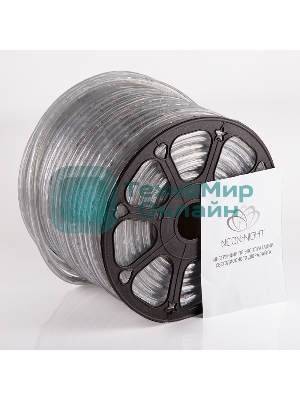 Дюралайт LED, постоянное свечение (2W) - красный, 36 LED/м, бухта 100м Neon-Night