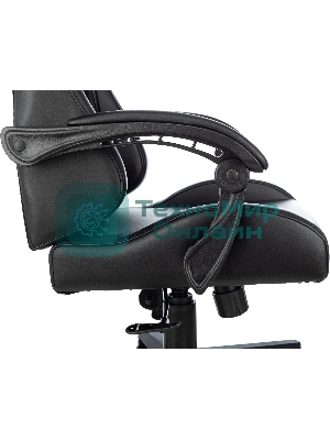 Кресло Бюрократ Zombie GAME TETRA черный/карбон, экокожа, 120 кг, механизм качания