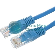 Патч-корд NTSS NTSS-PC-UTP-RJ45-5e-3.0-LSZH-BU NTSS-PC-UTP-RJ45-5E-3.0-LSZH UTP RJ-45 вил.-вилка RJ-45 cat.5e 3м синий LSZH (уп.:1шт) 26AWG