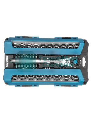 Набор торцевых Gross 14144 головок, трещотка 120 зубьев, 36 предметов