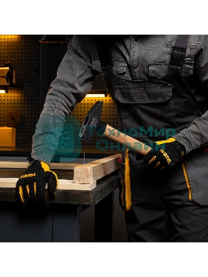 Молоток слесарный Denzel 1000 г, кованый квадратный боек, буковая рукоятка