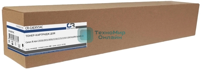 Картридж лазерный CopyRite CR-CAEXV34C C-EXV34 голубой (19000 стр.) для Canon iR Adv C2020/2025/2030/2220/2225/2230
