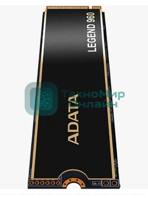 Накопитель SSD ADATA LEGEND 960, 4Tb, PCIe 4.0 x4, M.2 2280, NVMe, R/W 7400/6800, с радиатором