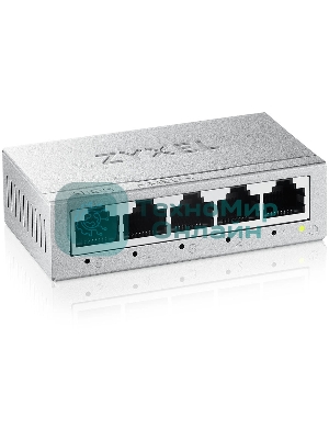 Коммутатор Zyxel GS-105B v5, 5 портов 1000 Мбит/с, настольный, металлический корпус