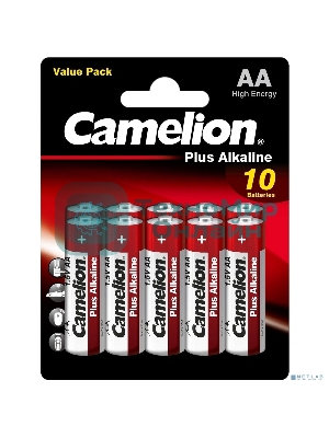 Батарейка Camelion Plus Alkaline BL10 LR6 (LR6-BP10, батарейка,1.5В) (10 шт. в уп-ке)