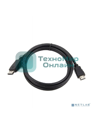 Кабель Filum Display port-HDMI 3 м., медь, черный, разъемы: Display port male- HDMI A male, пакет. FL-C-DPM-HM-3M (894193)