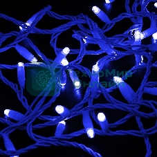 Гирлянда Neon-night Нить 10м, постоянное свечение, белый ПВХ, 230В, синий