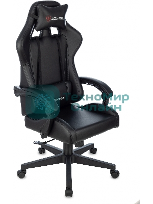 Кресло Бюрократ Zombie GAME TETRA черный/карбон, экокожа, 120 кг, механизм качания